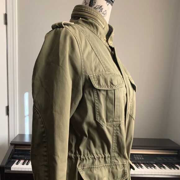 Zara Olive Military Jacket Size XS - Picture 2 of 6